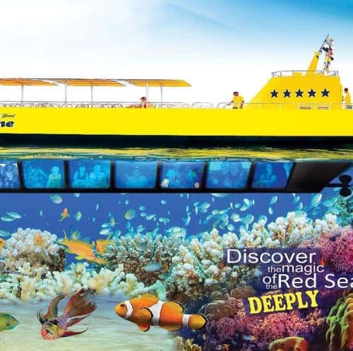 Sharm sea scope submarine boat cruise with pickup